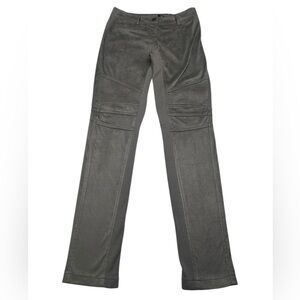 YAYA COLLECTION / Gray Skinny Faux Suede Pants Moto Details / Size 38 (Est 4 US)